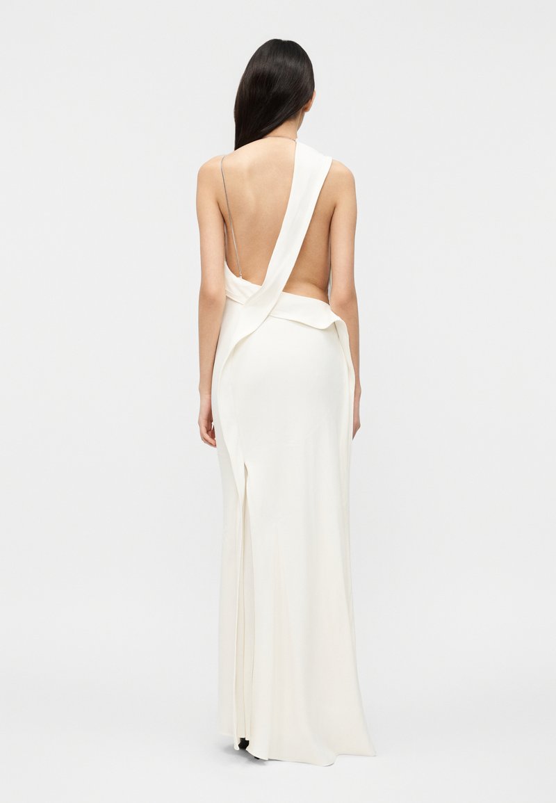 Victoria Beckham ONE SHOULDER CHAIN DETAIL DRESS - Maxi dress - ivory/off-white  - Zalando.ie