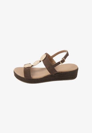 Yours Clothing, WIDE FIT SANDALS - Plateausandaler - chocolate
