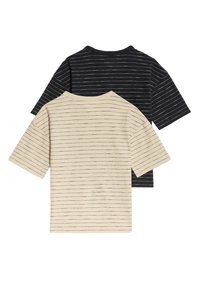 Marks & Spencer 2 PACK STRIPE - T-shirts print - black mix