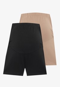 2 PACK - Legging - black/taupe