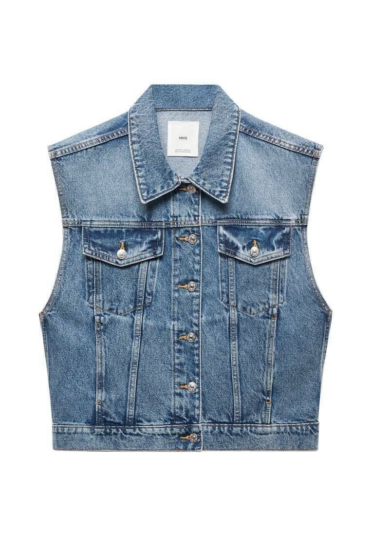 Mango Waistcoat blue