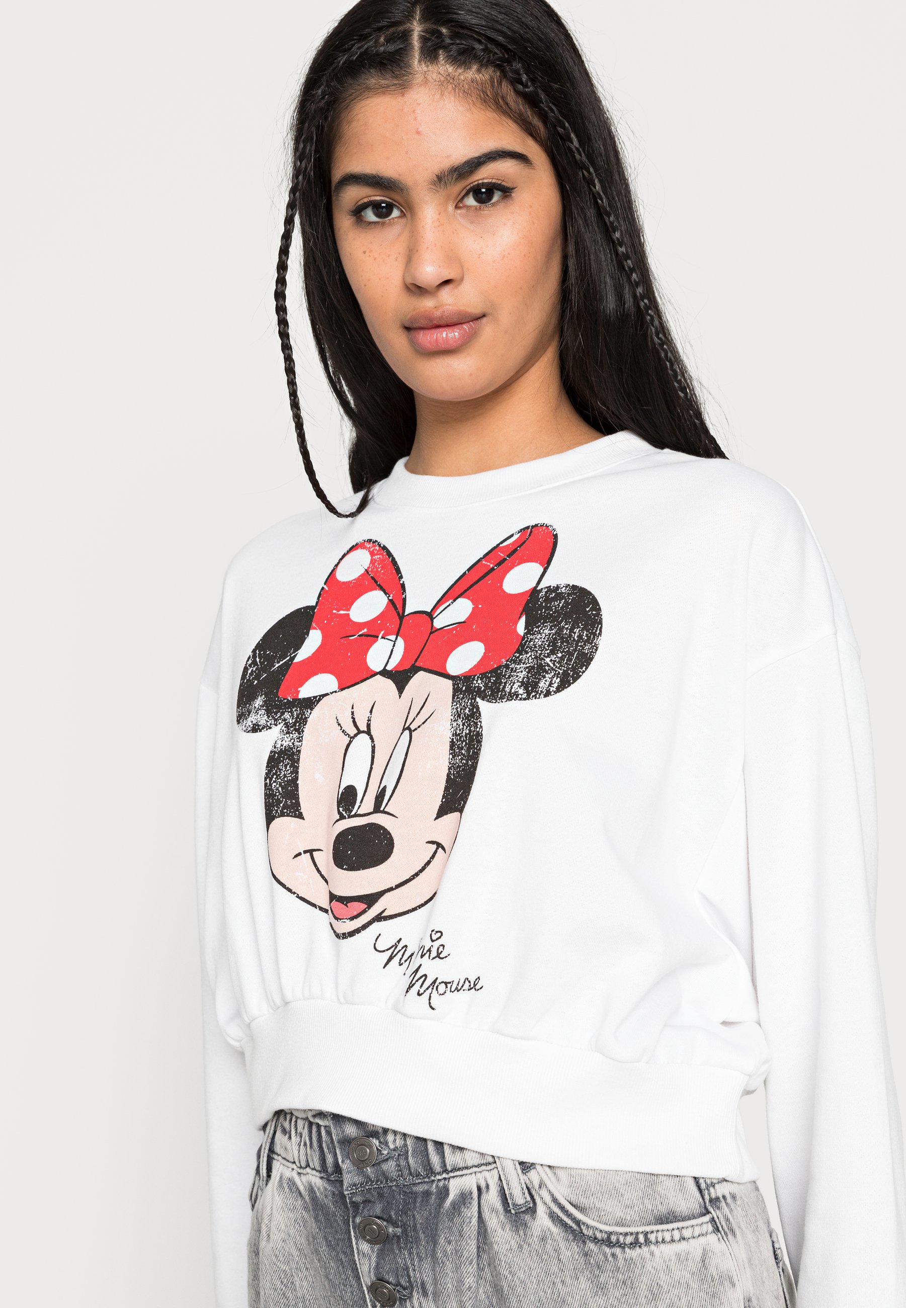 ONLY ONLDISNEY SHORT O NECK BOX - Sudadera - bright white minnie/blanco -  Zalando.es