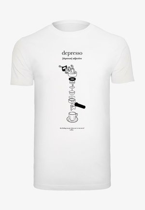 Mister Tee, DEPRESSO ROUND NECK - Trükipildiga T-särk - white