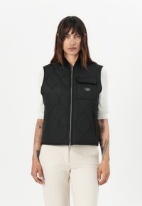 Guess Jeans QUILTED PUFFER  - Strukirani kaput - jet black