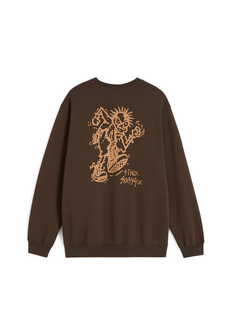 Vans STOMPER LOOSE FIT CREW NECK - Mikina - dark brown