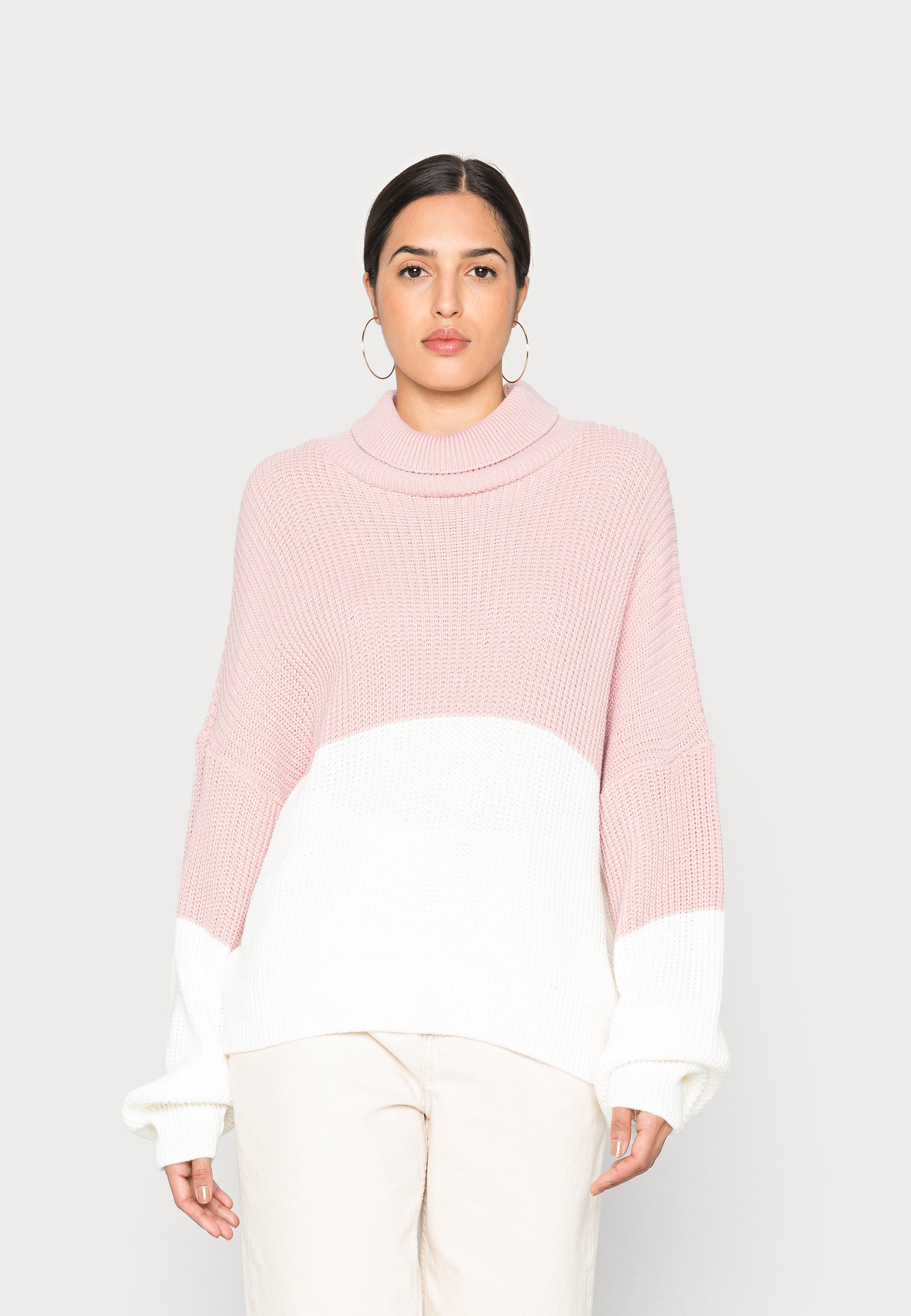 nude roll neck jumper