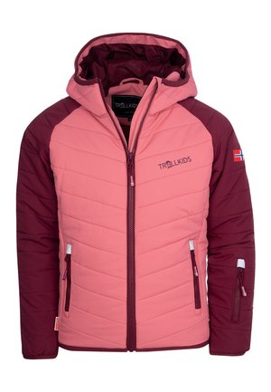 TROLLKIDS GIRLS MYRKDALEN SNOW JACKET - Skijacke - maroon red/ antique rose