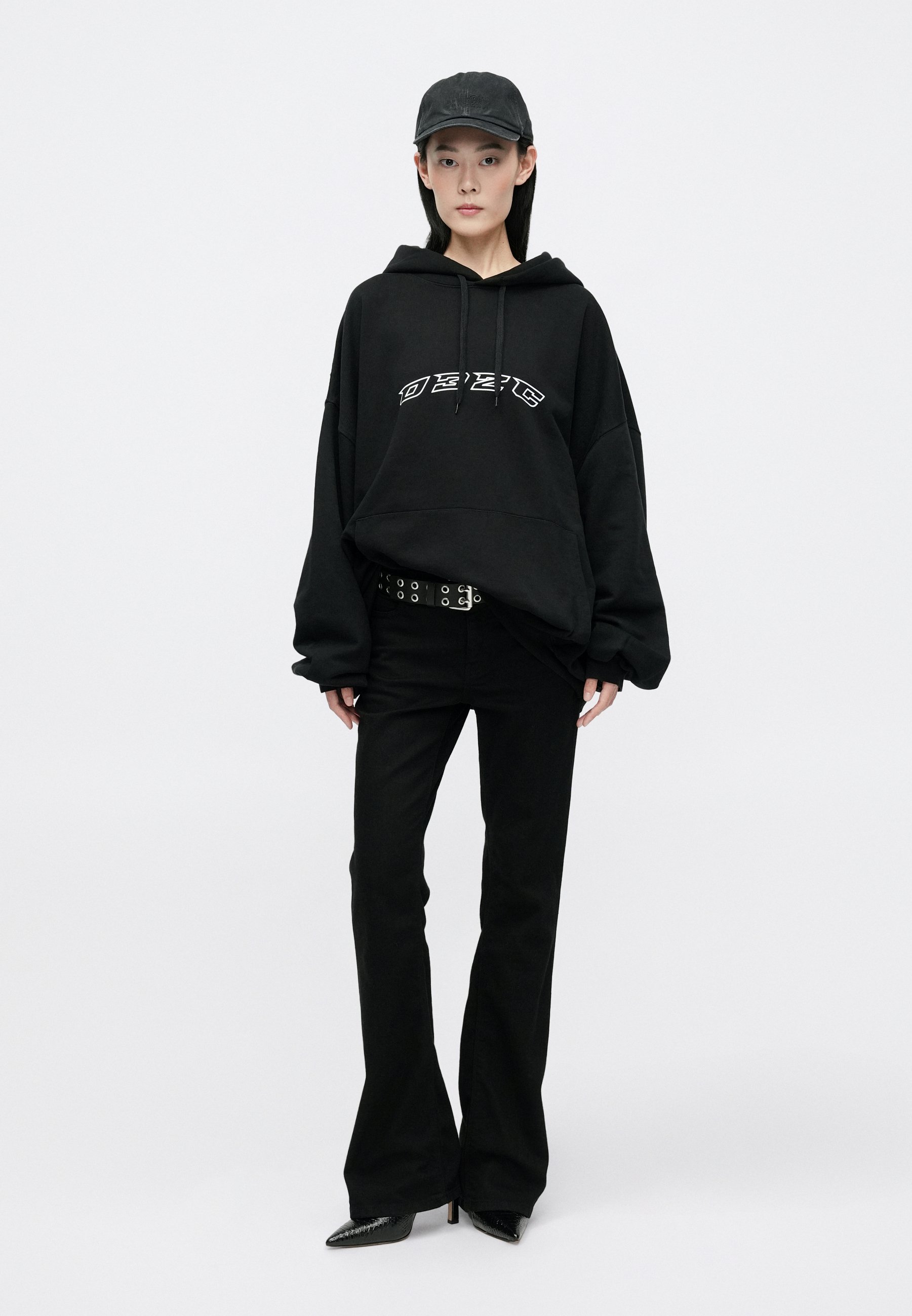 032c HANSEL AND GRETEL OVERSIZED HOODIE - Hoodie - washed black