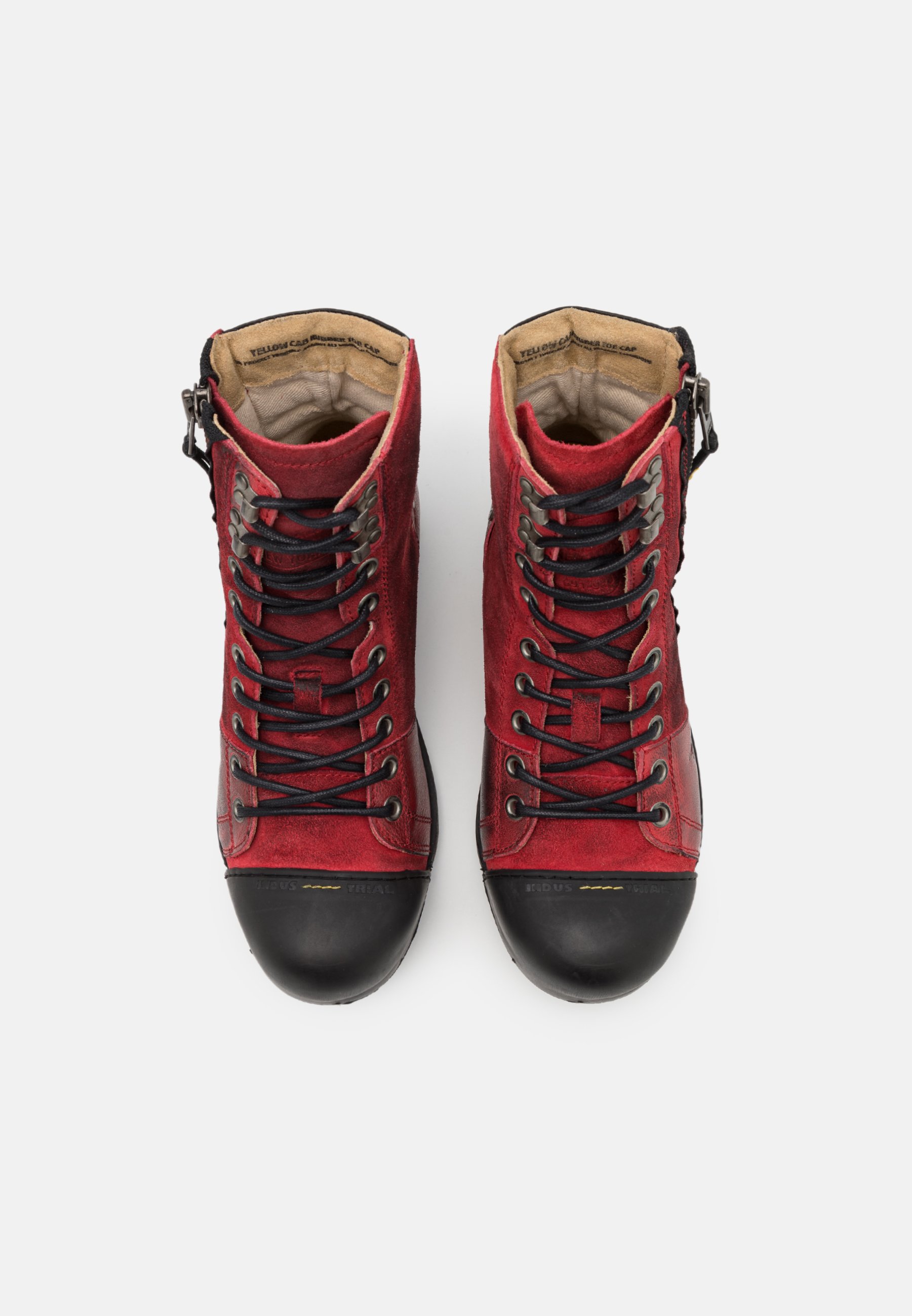 Yellow Cab INDUSTRIAL - Botines con cordones - red/brick/rojo - Zalando.es