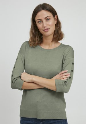 FRBESMOCK 2 PULLOVER - Stickad tröja - desert sage