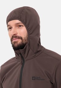 Jack Wolfskin BORNBERG HOODY - Giacca softshell - red earth