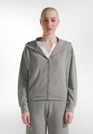 SOFT TOUCH FULL ZIP HOODIE - Sweater met rits - green sage