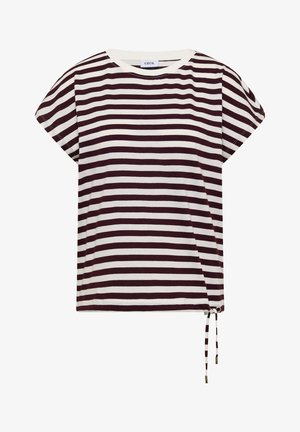 Cecil, T-SHIRT MIT BOAT NECK UND STREIFEN - Print T-shirt - deep plum