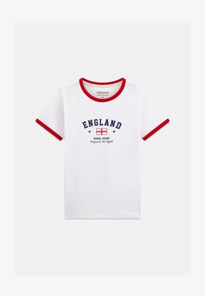 Guess Jeans, NATION T-SHIRT - T-Shirt print - mehrfarbig weiß