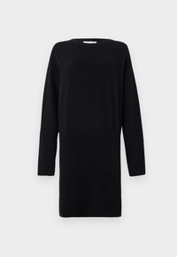 CREW NECK MINI DRESS - Robe pull - black