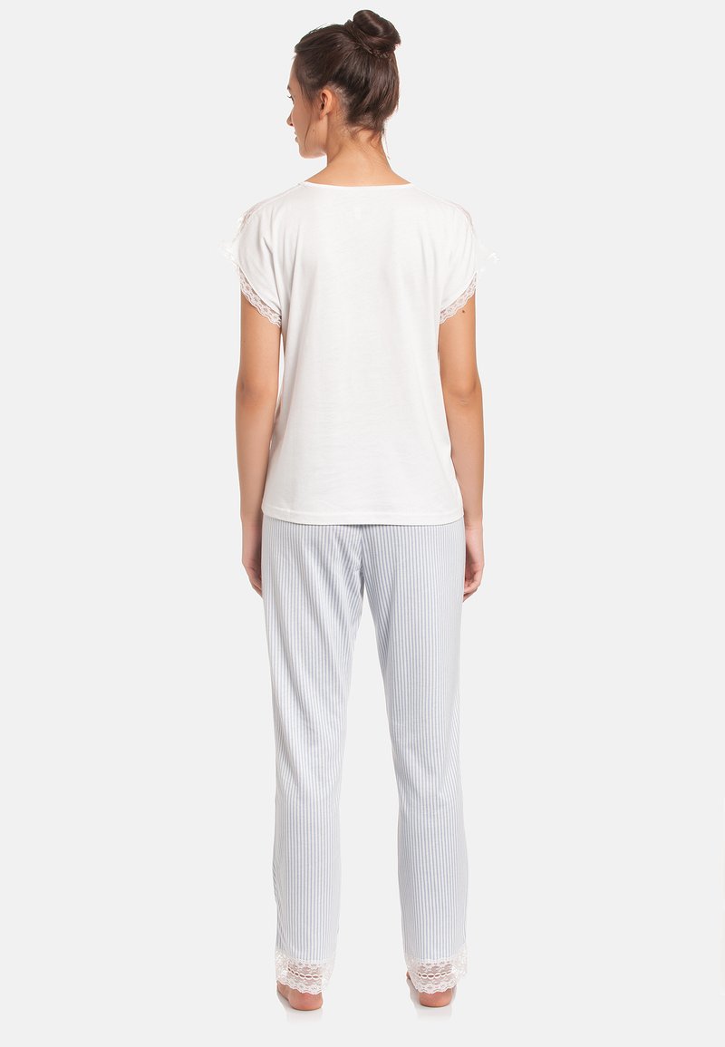 Damen Nachthemden | Vive Maria PENELOPE SET Nachtwäsche Set offwhite blue allover/offwhite - CS41543 Damen Nachthemden | Vive Maria PENELOPE SET Nachtwäsche Set offwhite blue allover/offwhite - CS41543