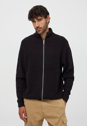 Terranova CON ZIP - Cardigan - nero