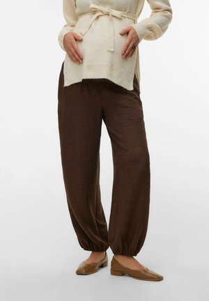 GESCHNITTEN NIEDRIGE TAILLE - Pantalon classique - chocolate torte