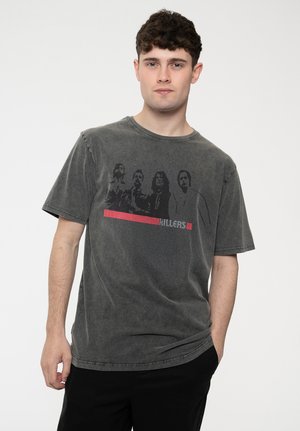 Print T-shirt - charcoal