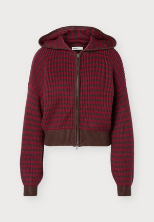Hollister Co., CHASE HOODED SWEATER - Жилетка - red/brown