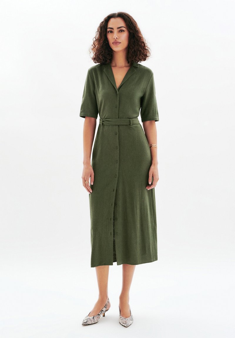 Caroll FRENCH FASHION ELEGANT MODERN RTIFANNY - Shirt dress - vert  kaki/khaki