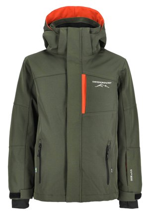 ANTON - Snowboardjakke - dk olive green burned orange