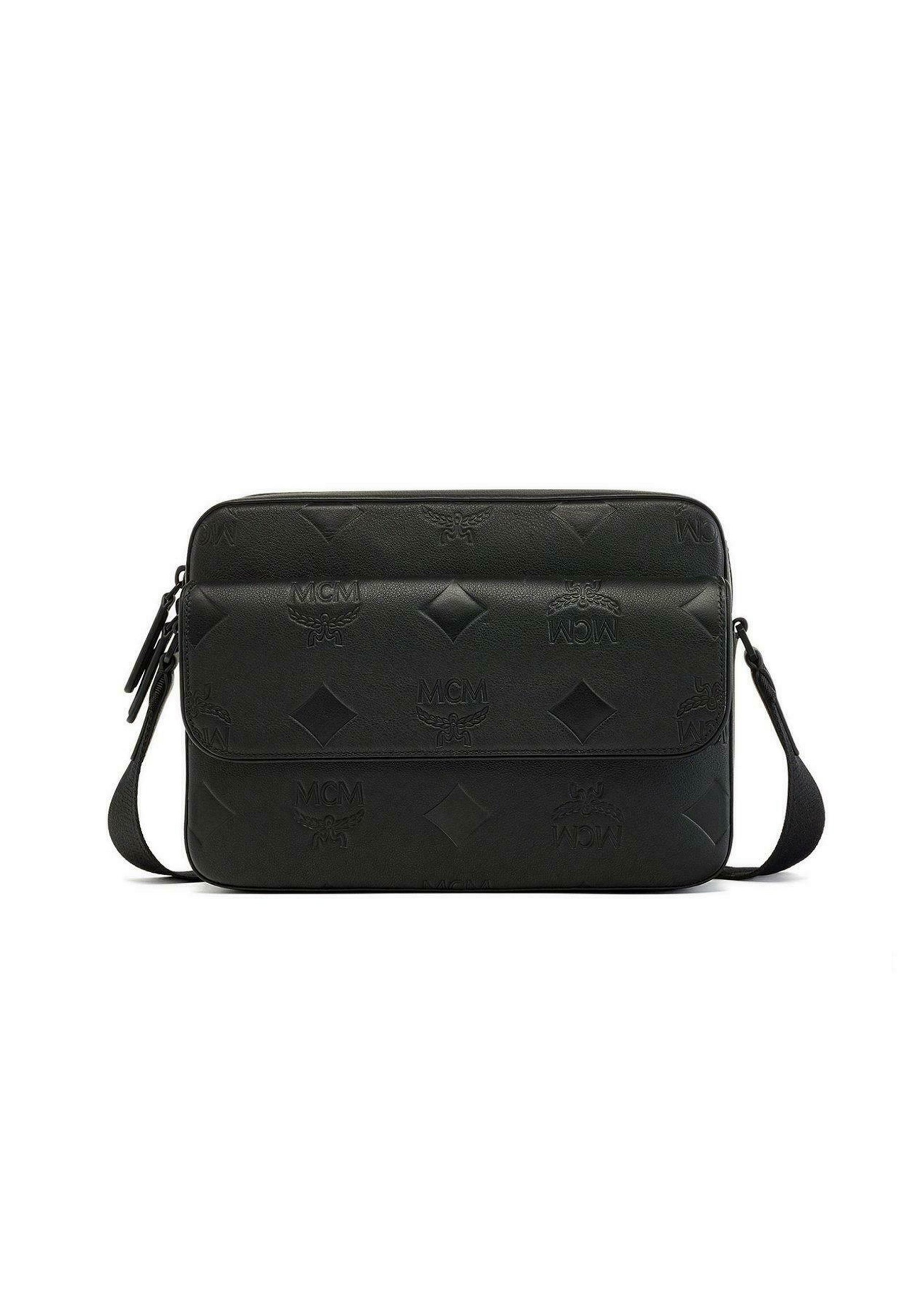 MCM AREN MIT MAXI-MONOGRAMM - Across body bag - black - Zalando