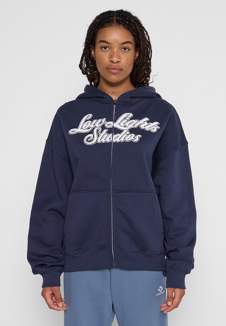 LOW LIGHTS STUDIOS® Sweater met rits donkerblauw LOW LIGHTS STUDIOS® Sweater met rits donkerblauw