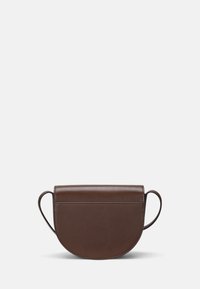 Lauren Ralph Lauren LEATHER MEDIUM WITLEY CROSSBODY - Soma ar siksnu pāri ķermenim - dark mahogany