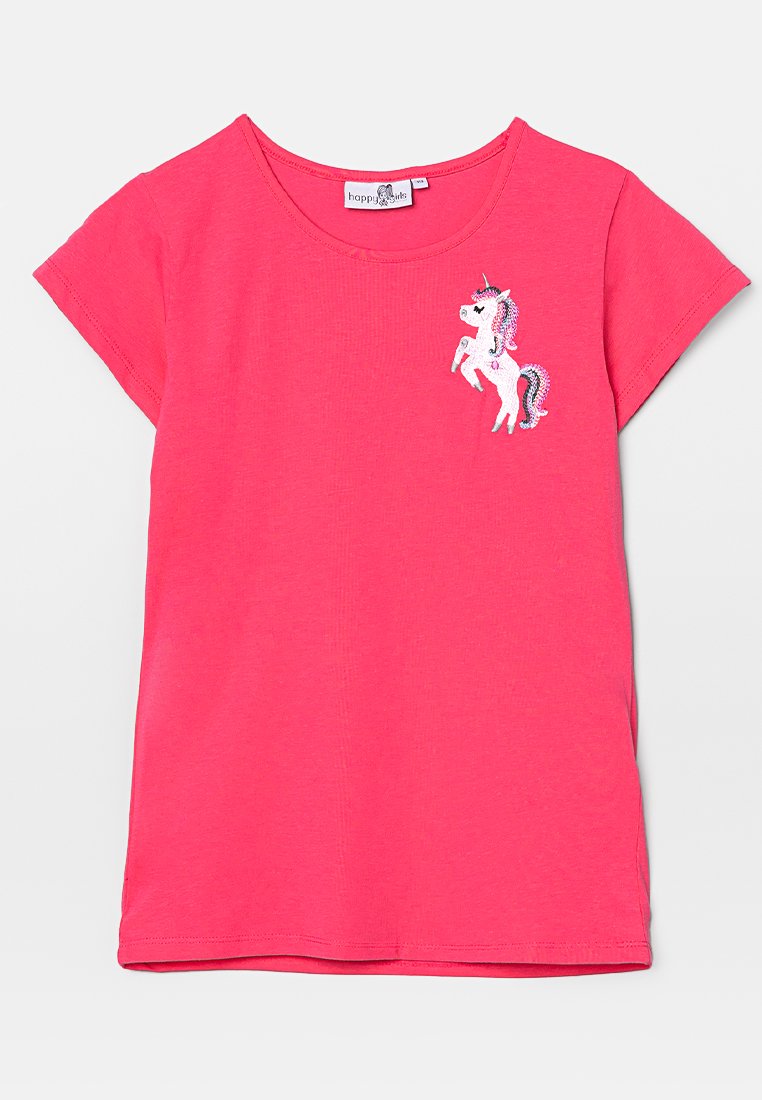 happy girls T-shirt basic donkerroze happy girls T-shirt basic donkerroze