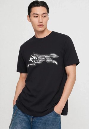 Icecream GLITTER RUNNING DOG - T-shirt con stampa - black