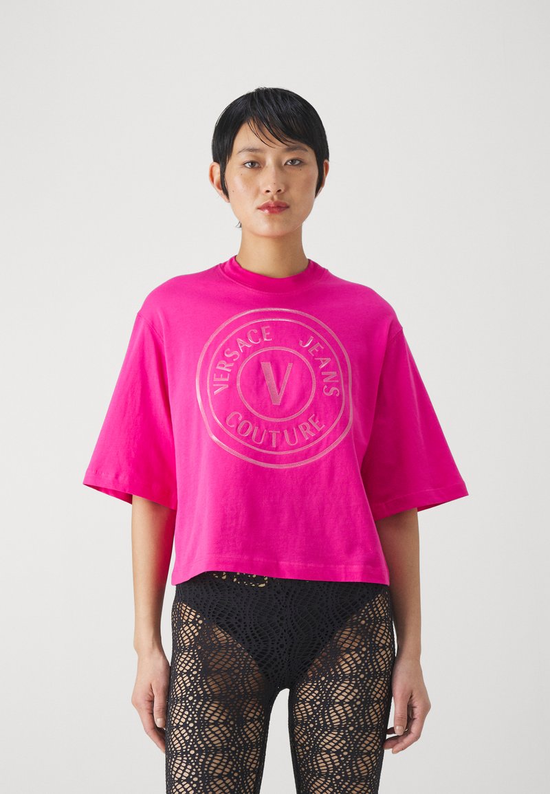 Versace Jeans Couture - GUMMY GLITTER - T-shirt print - fuxia, Vergroten