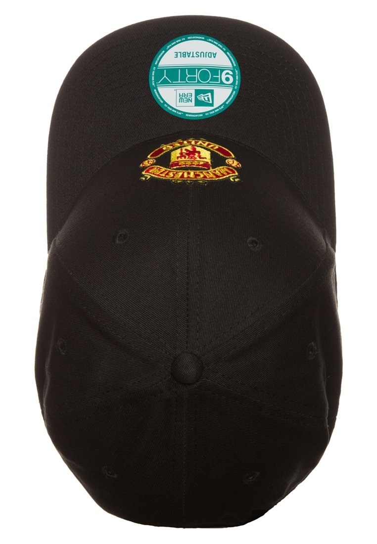 Casquette New Era Manchester United 940 Strapback - Taille Unique Réglable, Noir, Logo Brodé, Visière Incurvée Casquette Noire Homme