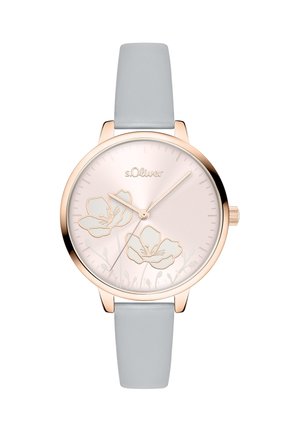 MIT FILIGRANEM BLUMENDESIGN - Uhr - grau