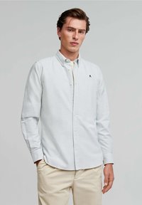 Scalpers Vapaa-ajan kauluspaita - khaki stripes