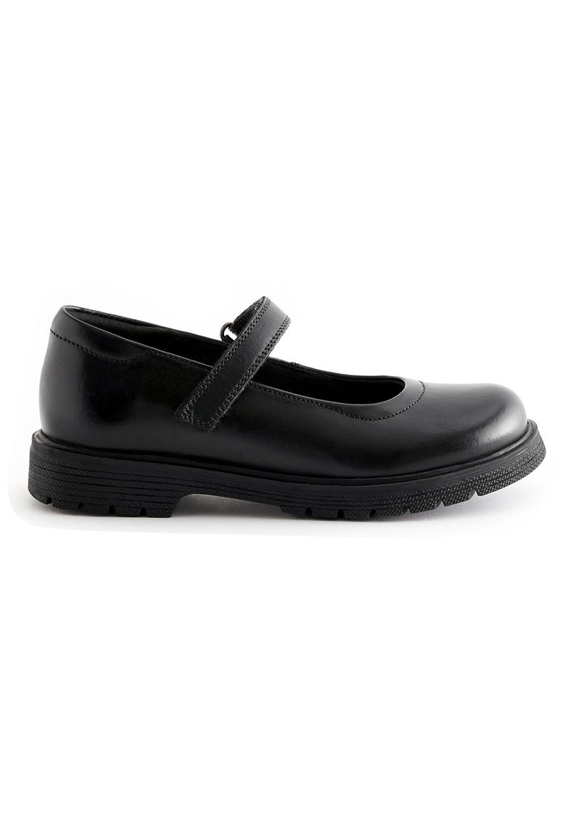 Next - WIDE FIT SCHOOL CHUNKY MARY JANE - Balerini cu barete - matt black, Extindeți