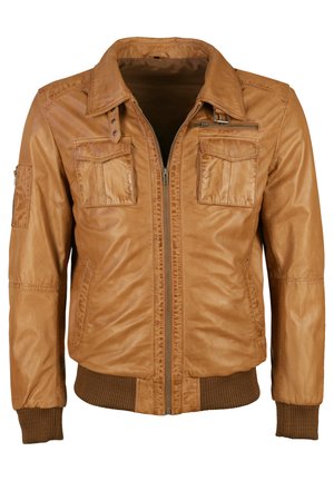 Lederjacke - cognac