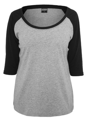 Urban Classics, LADIES 3/4 CONTRAST RAGLAN TEE - Printtipaita - grey/black