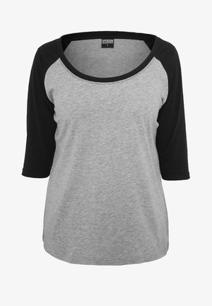 Urban Classics, LADIES 3/4 CONTRAST RAGLAN TEE - Printtipaita - grey/black