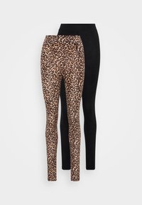 ONLLIVE LOVE NEW 2 PACK - Legging (type pantalon) - black/brown