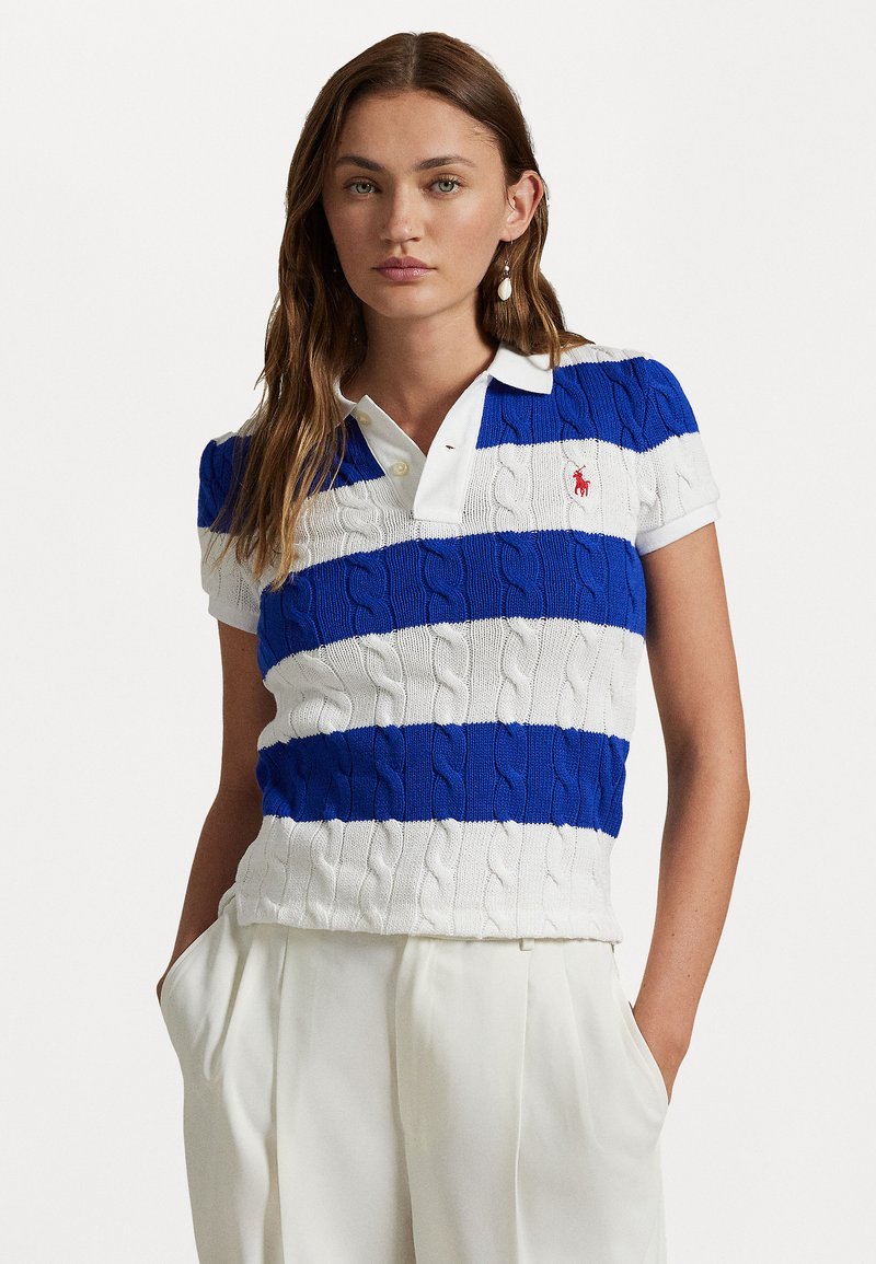Polo Ralph Lauren - COTTON SHORT SLEEVE POLO SHIRT - Poloshirts - white/cruise royal, Forstør