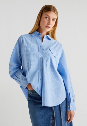 Scalpers STRIPES POCKET - Chemisier - blue stripes