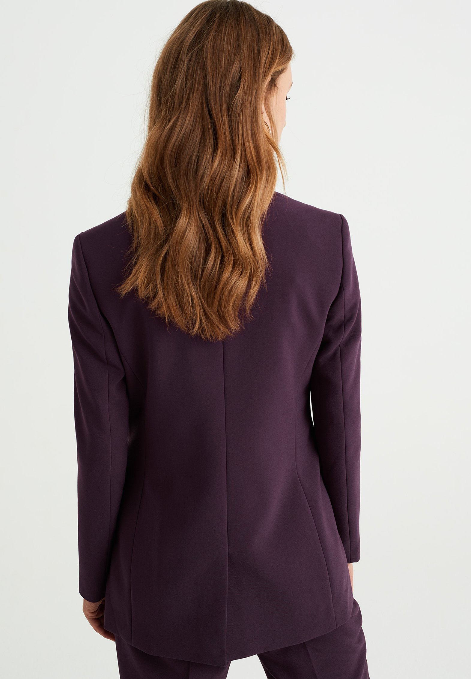 Manteau Court Violet Style Bohème - Marque 'Femmes Je Vous Aime', Taille 44, Laine, Occasion Très Bon état