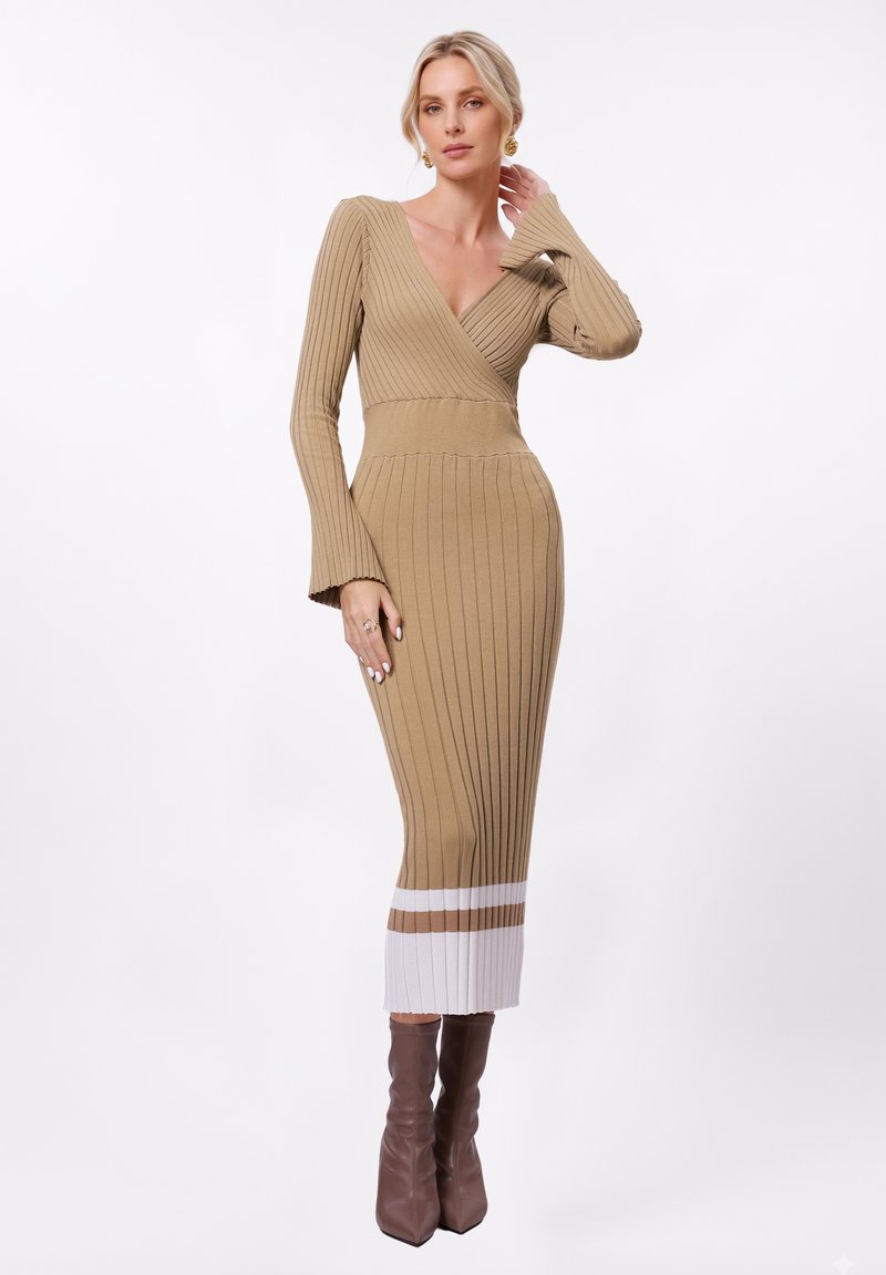 Anna Field by Zalando Рокля тип пуловер - khaki/ivory
