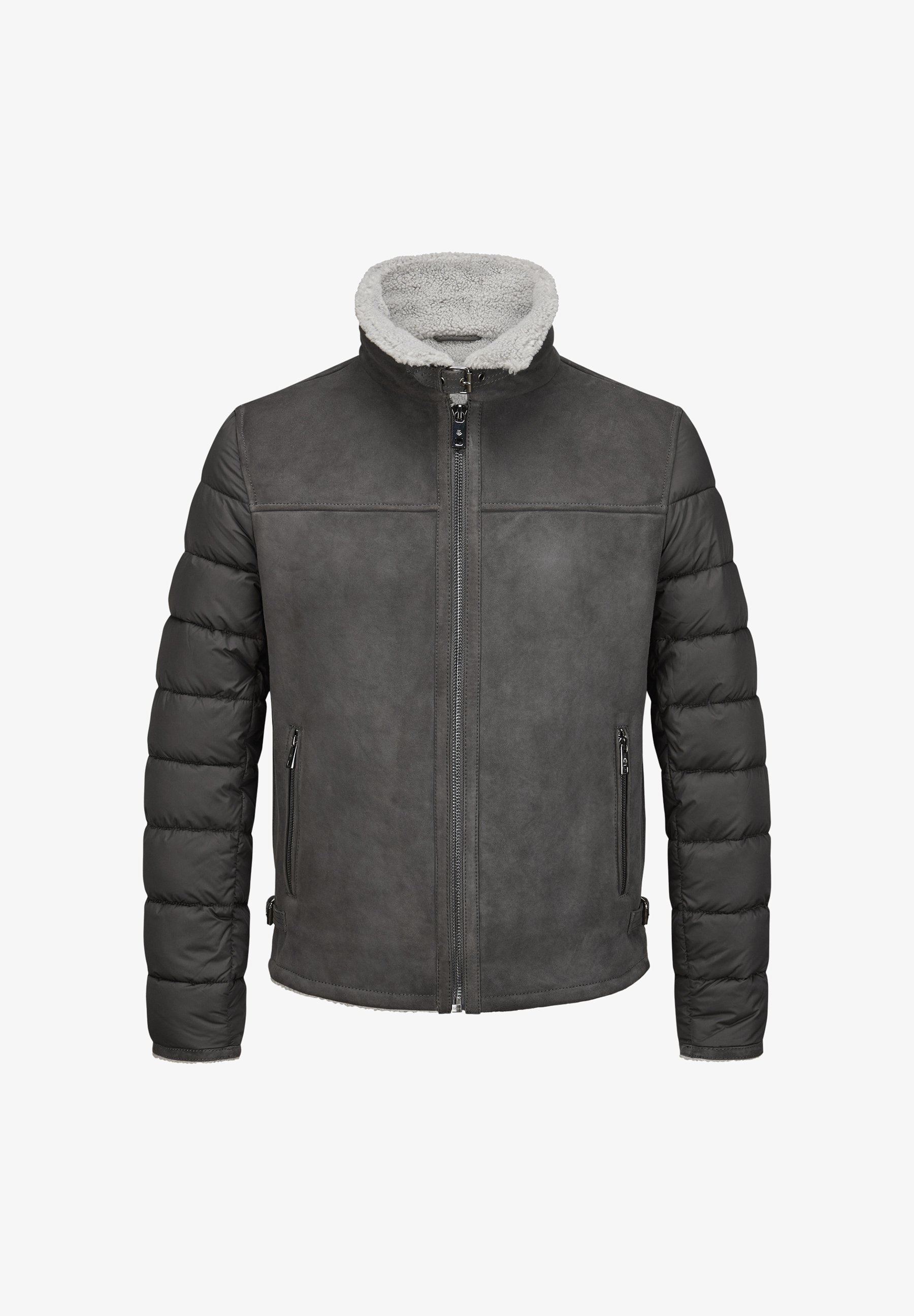 Milestone MSDEXTER Lederjacke dunkelgrau Zalando