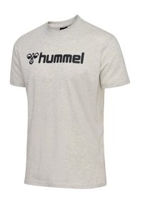 Hummel MOVER - T-shirt print - egret melange