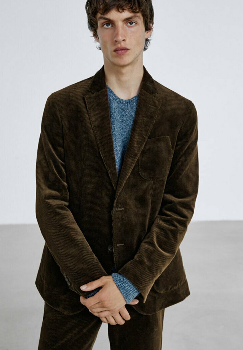 Massimo Dutti CORD LIMITED EDITION - Blazer jacket - beige - Zalando.co.uk