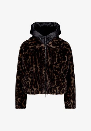 Amber & June, AMBER & JUNE MIT ABNEHMBAREM WESTENTEIL PLÜSCHJACKE - Veste d'hiver - taupe black