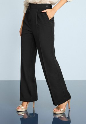 TAILORED HOURGLASS WIDE LEG TROUSERS - Housut - black