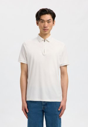 Selected, SLHFAVE ZIP - Polo - off-white